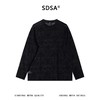 SDSA男装2026新款高贵轻奢简约透气植绒花卉圆领长袖T恤百搭休闲 商品缩略图4