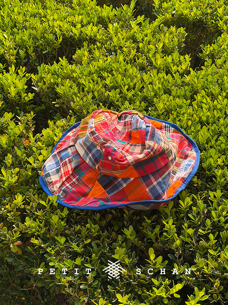 PETIT SCHAN小闪 #097 Flaw in perfection 天衣有缝  手工拼接印度棉百家布大檐渔夫帽