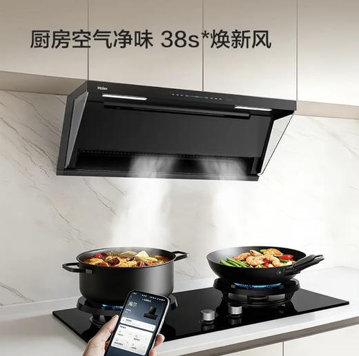 海尔顶侧双吸30立家用油烟机1300Pa变频自清洁烟机CXW-358-E900C76UD 商品图3