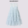 MAXRIENY26华丽浪漫感背心连衣裙伞摆a字娃娃裙公主裙子蓝色(货号:MF80DR002) 商品缩略图4
