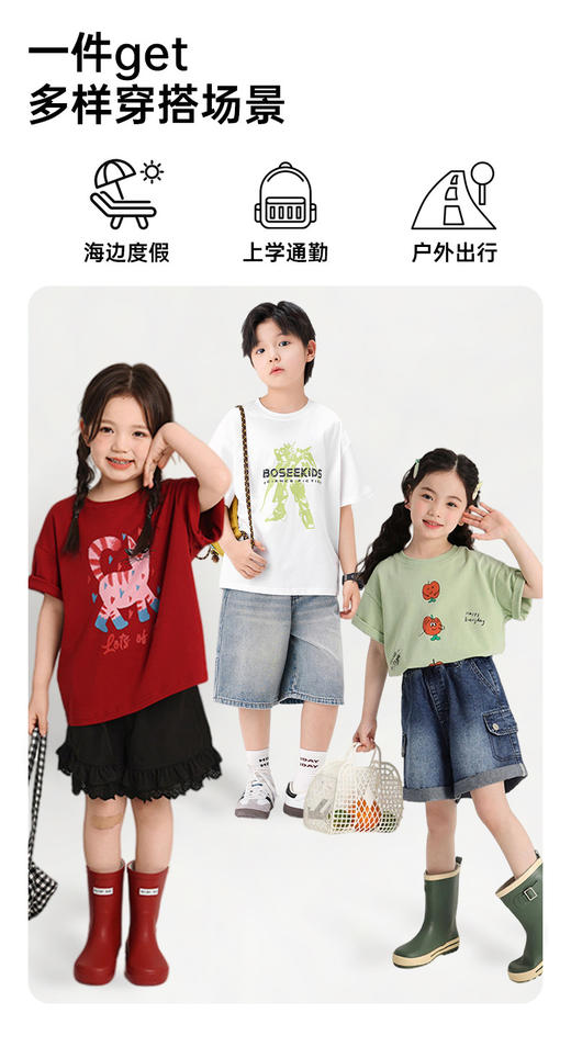 【加入购物车一起支付2件39.9元】贝叮熊潮童纯棉短袖T恤 商品图14