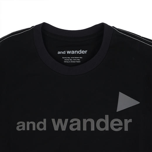 and wander Ref T (W)女装短款反光LOGO圆领短袖T恤 商品图1