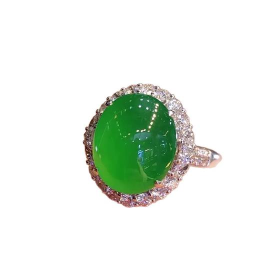 【天然玉髓】小围钻 蛋面新中式 戒指 商品图4