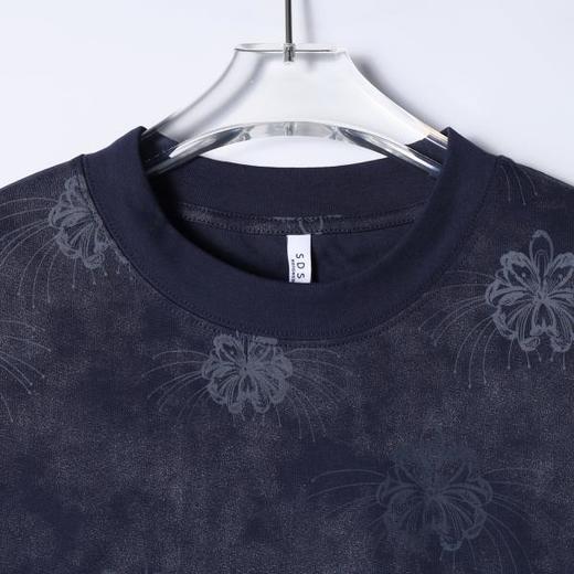 SDSA男装2026新款高贵轻奢潮牌扎染撞色满印花卉圆领短袖T恤百搭 商品图1