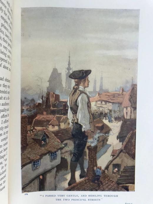 约20世纪早期 格列佛游记 Gordon Browne 百余幅插图（8幅彩色） 漆布精装32开 商品图6