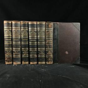 1893-96年 皇家自然史（全6卷） 千余幅版画插图（含大量套色版画） 真皮精装16开