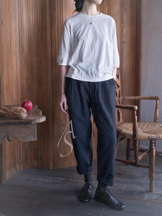 Boboutic 26SS 牛奶白海岛棉茧型针织上衣 商品图0