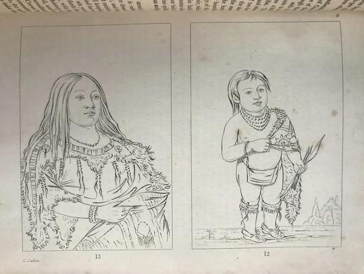 1848年 北美印第安人的礼仪、风俗和状况（全2卷） 360幅版画插图 真皮精装16开 商品图11