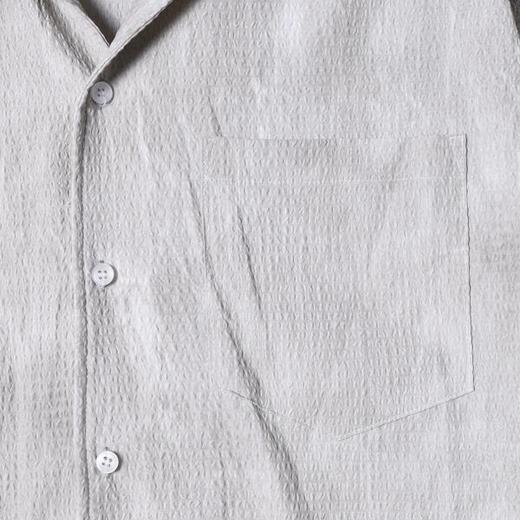 SDSA男装2026新款高贵轻奢潮牌扎染肌理提花翻领短袖衬衫百搭宽松 商品图2