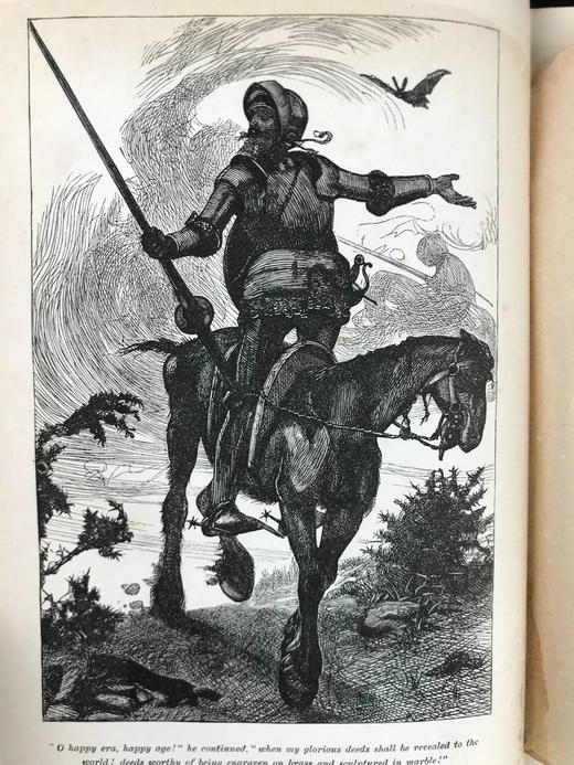 约19世纪后期  Charles Jarvis英译本 堂吉诃德 译自西班牙语原文 100幅插图 漆布精装大32开 商品图2