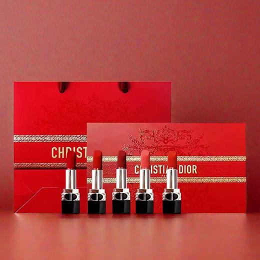 【香港免税店🇭🇰·送礼袋】DIOR迪奥龙年新春限定烈焰蓝金口红五件套1.5g*5只礼盒装「#999丝绒+#720丝绒+#777丝绒+#772丝绒+#840丝绒」·香港直邮 商品图10