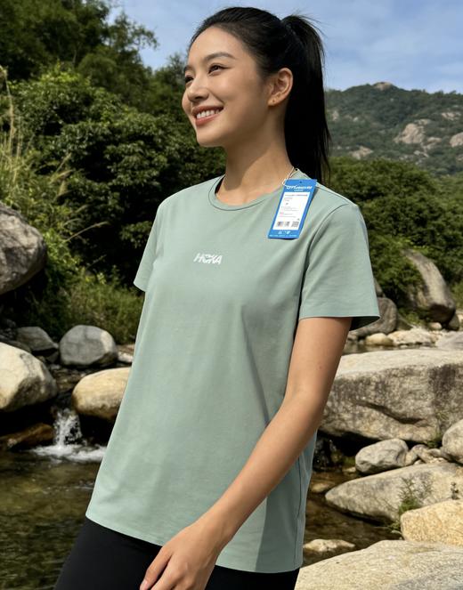 即发订单，HOKA 基础款速干短袖T恤（三色合集） 男女通穿  压胶HK短袖 商品图6