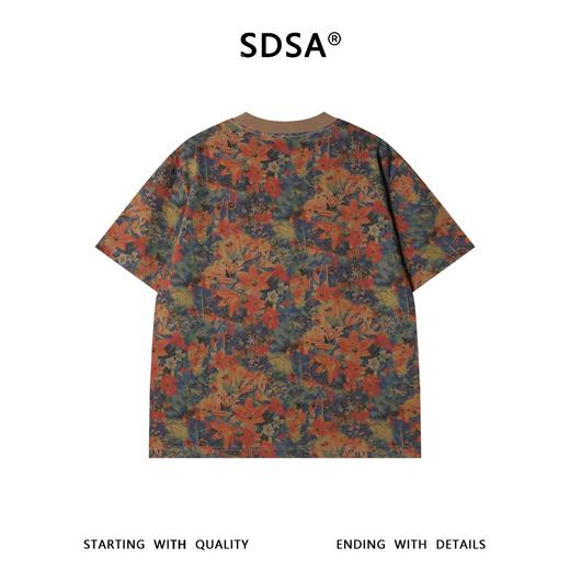 SDSA男装2026新款高贵轻奢复古油画满印花卉设计圆领短袖T恤百搭 商品图4