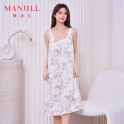 【商场同款】熳洁儿 纯棉吊带裙带杯垫家居服植物花卉睡裙26203231 商品图1