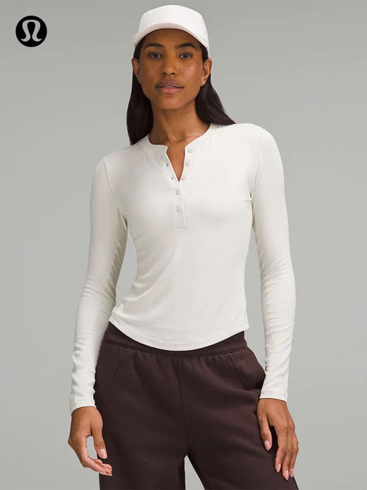 【秒杀价已调 直接拍】lu家 莫代尔棉螺纹打底 长袖 亨利衫 商品图4