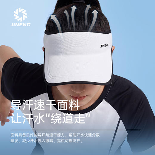 积能春夏男女大帽檐防紫外线防晒透气运动空顶帽棒球帽遮阳显脸小 商品图3