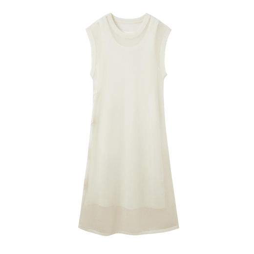 谜底针织连衣裙无袖2026夏季新品时髦松弛两件套长裙女262MZ0765 商品图4