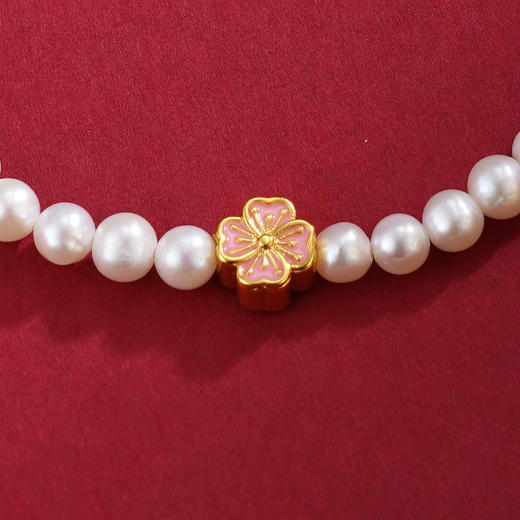 子佩集【四叶华梦】珍珠惜王妃手链【AYSL11】四叶草粉色镀金2602 商品图3