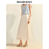 MAXRIENY浪漫度假风收腰伞摆半身裙精致优雅感长裙A字高腰雪纺裙(货号:MS86SK009) 商品缩略图2