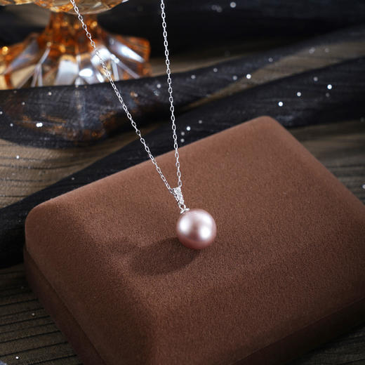 子佩集【圆满相伴】银S925珍珠惜王妃套链项链【MLTL054】双色一字吊球2602 商品图3