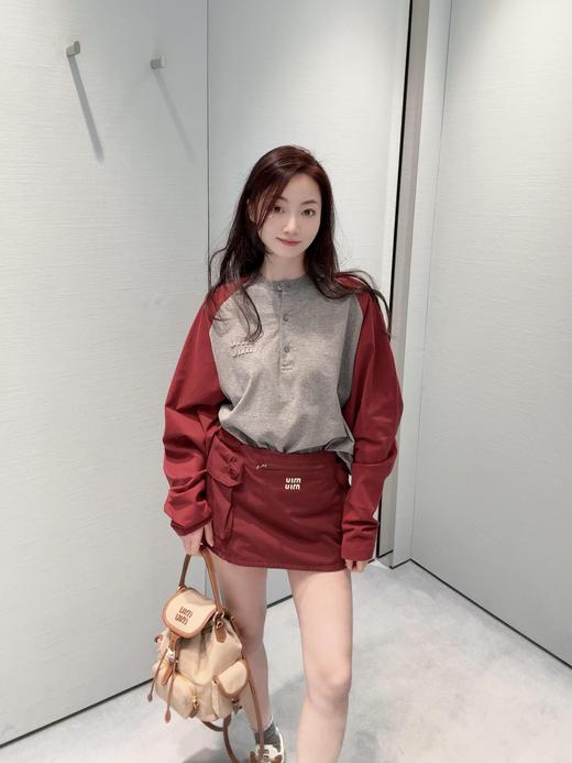 缪缪 26SS春夏新款 府绸质感迷你工装半身裙（MM） 商品图5