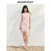 【商场同款】MAXRIENY浪漫中式粉花连衣裙改良旗袍裙复古碎花无袖(货号:MC86DR043) 商品缩略图1