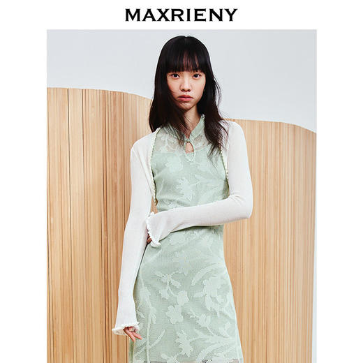 【商场同款】MAXRIENY温柔长袖修身披肩外套薄25夏外搭小衫开衫女(货号:MC86JA021) 商品图2
