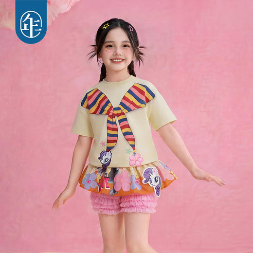 小马宝莉联名年衣童装短袖T恤儿童女童夏季新款公主可爱卡通上衣 商品图3