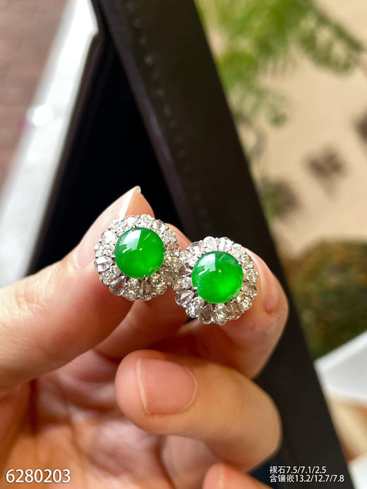 6280203，蛋面耳钉，具体价格微信咨询 商品图1