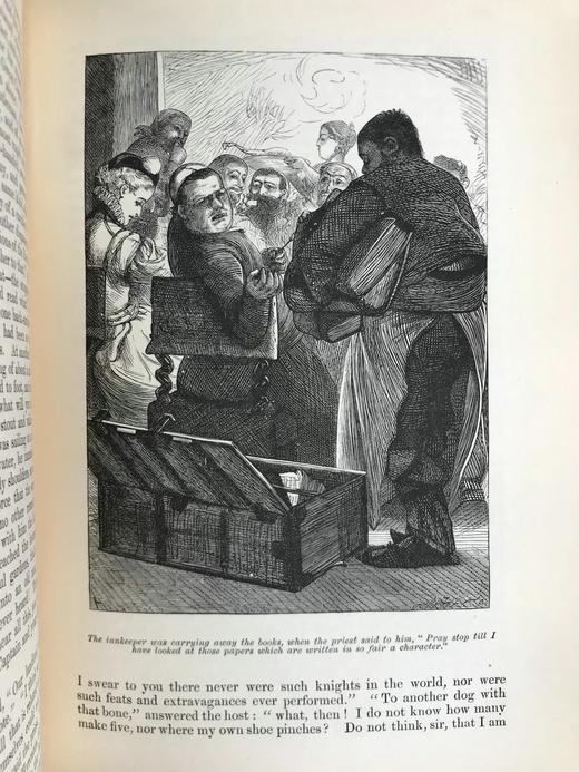 约19世纪后期  Charles Jarvis英译本 堂吉诃德 译自西班牙语原文 100幅插图 漆布精装大32开 商品图7