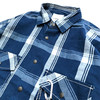 and wander indigo check SS shirt 透气抗皱机能性格子短袖衬衫 商品缩略图1