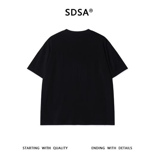 SDSA男装2026新款高贵轻奢潮牌撞色拼接假两件短袖T恤百搭时尚 商品图4