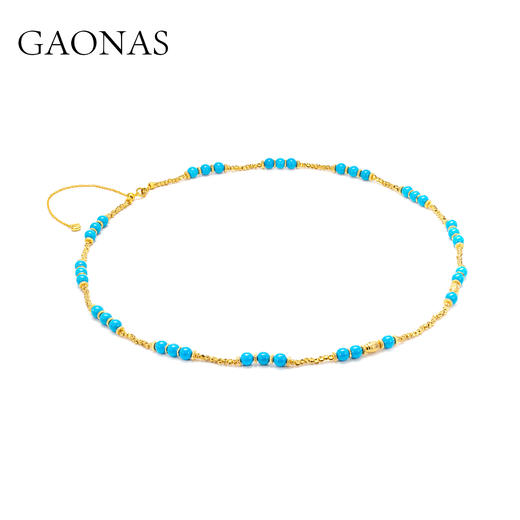 GAONAS 景泰之韵 中式贵气百搭度假风老钱多功能金色项链11949XB 商品图1