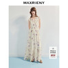 【商场同款】MAXRIENY优雅度假风连衣裙25夏款立体花装饰缩褶长裙(货号:MC86DR283) 商品缩略图0
