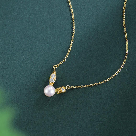 子佩集【垂耳萌兔】银S925珍珠惜王妃套链项链【QJTL003】双色兔子2602 商品图0