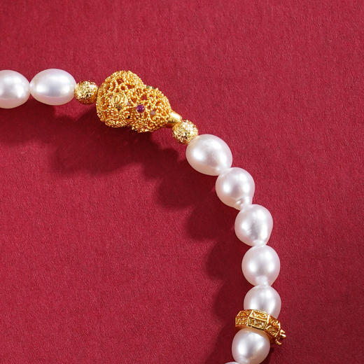 子佩集【福华旋律】珍珠惜王妃手链【XHSL004】镀金葫芦蝴蝶福字钱币2602 商品图3