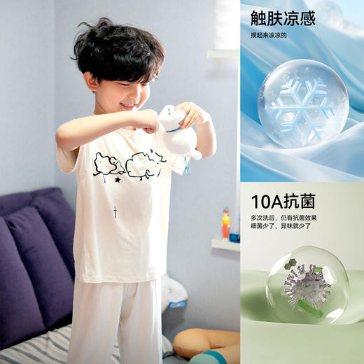 【10A抗菌】棉花堂夏款云感空气童装家居服 --FD61173 商品图3