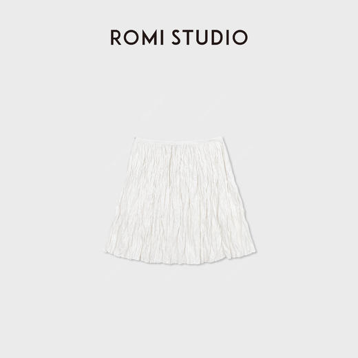 ROMI STUDIO"松弛灵动"金属丝可定型低腰A摆半身裙 RWDSXY2427 商品图5