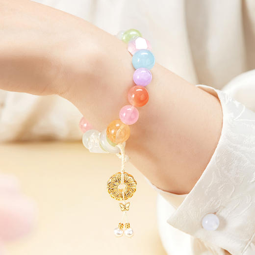 【故宫饰品】花神多宝水晶手串海蓝宝黄水晶紫水晶女款毕业生日礼物 商品图5