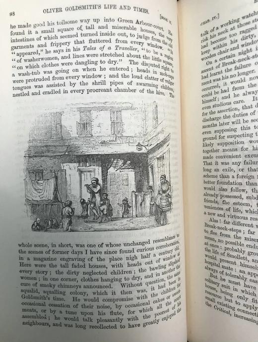 工坊特装本！1877年 约翰·福斯特《戈德史密斯生平与时代》 40幅木刻版画插图 全真皮精装32开 商品图13