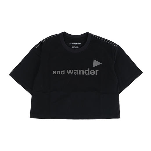 and wander Ref T (W)女装短款反光LOGO圆领短袖T恤 商品图0