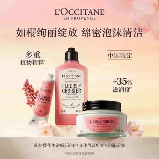 【香港免税店🇭🇰*送礼袋】L'OCCITANE欧舒丹绮梦樱花四件套（身体乳200ml+香氛沐浴啫喱250ml +护手霜30ml +刮板1个）·香港直邮-x_bba 商品图7