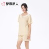 都市丽人睡衣女士睡衣薄家居服软绵绵色织格睡衣女士软绵绵短袖套装女装短袖短裤LHC2C0 商品缩略图3
