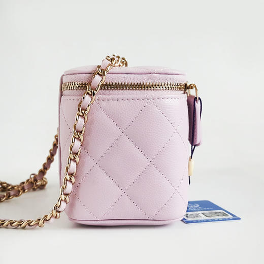 【闲置】CHANEL香奈儿AP1341 B10583 NW78424S淡紫色荔枝牛皮化妆盒链条包单肩斜挎包女士230326NJS08 商品图3