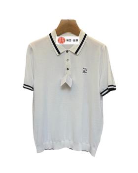 男款刺绣短袖针织Polo衫ba006