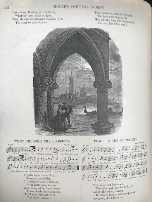 约19世纪后期 托马斯·摩尔诗集 数百幅版画插图 真皮精装16开 商品图4