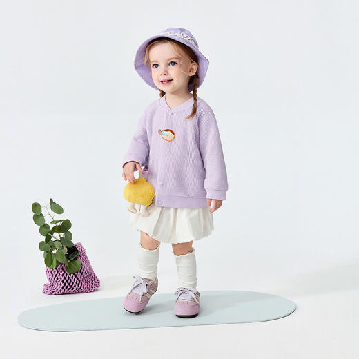 迷你巴拉巴拉男女宝宝全棉外套华夫格纯棉软糯开衫2026春 商品图3