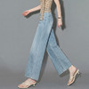 西遇百搭浅蓝2026春季新款高腰微喇叭女宽松梨形不贴腿马蹄牛仔裤H0060239 商品缩略图2