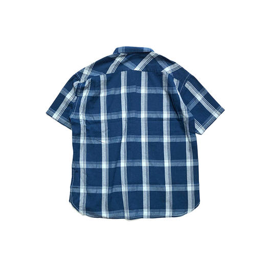 and wander indigo check SS shirt 透气抗皱机能性格子短袖衬衫 商品图3