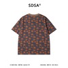 SDSA男装2026新款高贵轻奢简约撞色满印花卉圆领短袖T恤百搭上衣 商品缩略图4